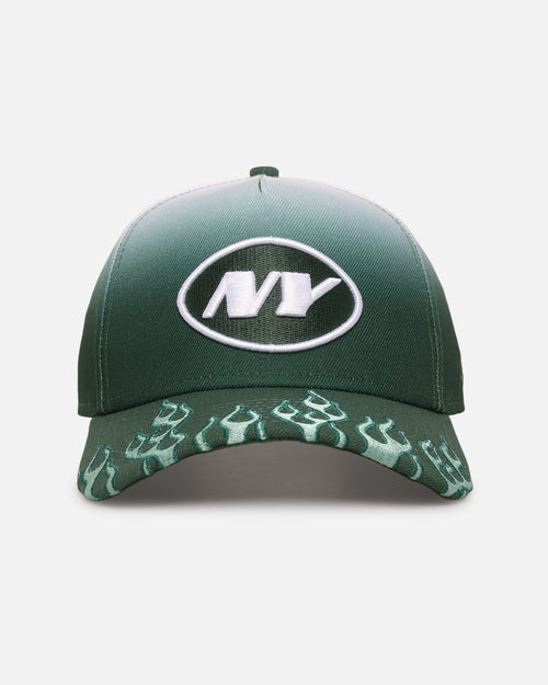 New Era New York Jets 'Sundyed Flames' 9FORTY A-Frame Snapback Pine Green