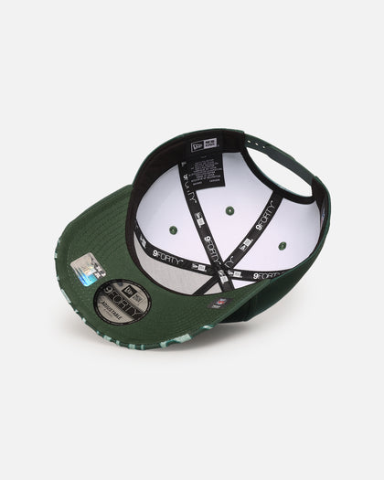 New Era Las Vegas Raiders 'Sundyed Flames' 9FORTY A-Frame Snapback Pine Green