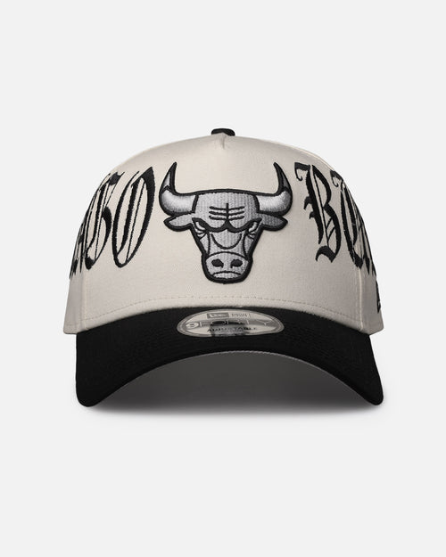New Era Chicago Bulls 'Gothic Script Two Tone' 9FORTY A-Frame Snapback Chrome/Black