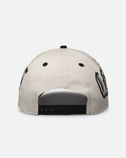 New Era Chicago Bulls 'Gothic Script Two Tone' 9FORTY A-Frame Snapback Chrome/Black