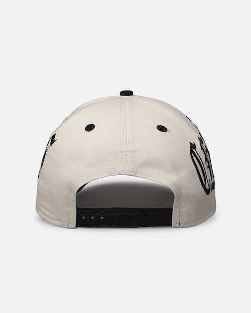 New Era Chicago Bulls 'Gothic Script Two Tone' 9FORTY A-Frame Snapback Chrome/Black