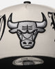New Era Chicago Bulls 'Gothic Script Two Tone' 9FORTY A-Frame Snapback Chrome/Black