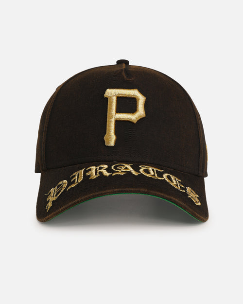 New Era Pittsburgh Pirates 'Washed Gothic Visor' 9OFRTY A-Frame Snapback Black