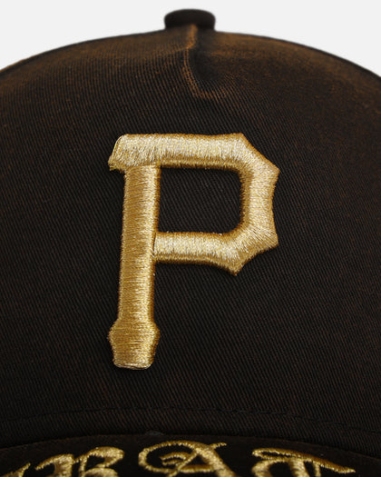 New Era Pittsburgh Pirates 'Washed Gothic Visor' 9OFRTY A-Frame Snapback Black
