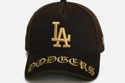New Era Los Angeles Dodgers 'Washed Gothic Visor' 9OFRTY A-Frame Snapback Black