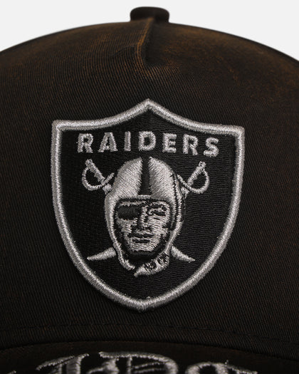New Era Las Vegas Raiders 'Washed Gothic Visor' 9OFRTY A-Frame Snapback Black