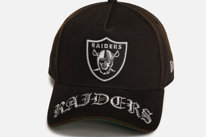 New Era Las Vegas Raiders 'Washed Gothic Visor' 9OFRTY A-Frame Snapback Black
