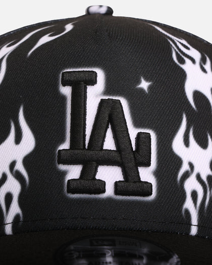 New Era Los Angeles Dodgers 'Crown Flames' 9OFRTY A-Frame Snapback Black/White