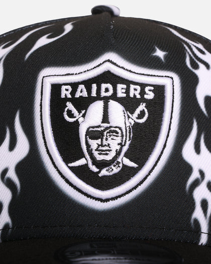 New Era Las Vegas Raiders 'Crown Flames' 9OFRTY A-Frame Snapback Black/White