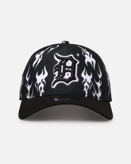 New Era Detroit Tigers 'Crown Flames' 9OFRTY A-Frame Snapback Black/White