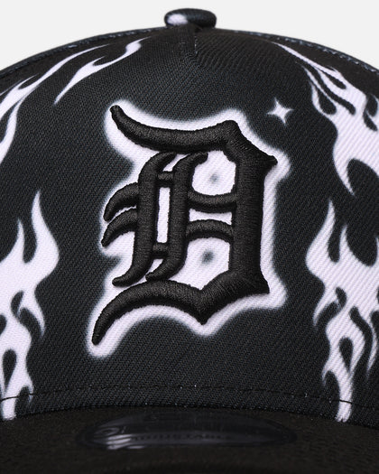 New Era Detroit Tigers 'Crown Flames' 9OFRTY A-Frame Snapback Black/White