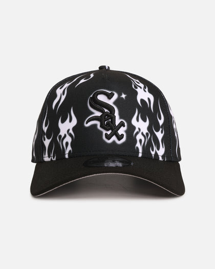 New Era Chicago White Sox 'Crown Flames' 9OFRTY A-Frame Snapback Black/White