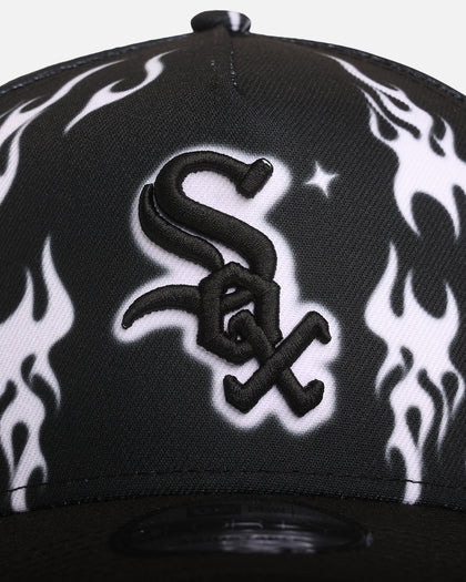 New Era Chicago White Sox 'Crown Flames' 9OFRTY A-Frame Snapback Black/White