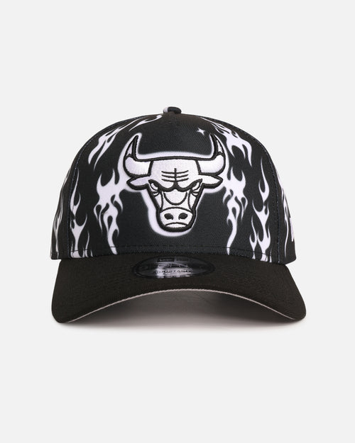 New Era Chicago Bulls 'Crown Flames' 9OFRTY A-Frame Snapback Black/White