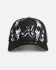 New Era Atlanta Braves 'Crown Flames' 9OFRTY A-Frame Snapback Black/White