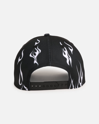 New Era Atlanta Braves 'Crown Flames' 9OFRTY A-Frame Snapback Black/White
