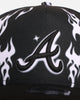 New Era Atlanta Braves 'Crown Flames' 9OFRTY A-Frame Snapback Black/White