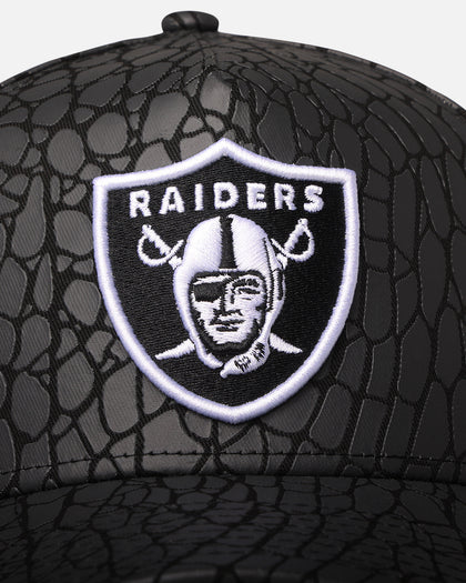 New Era Las Vegas Raiders 'Croc Skin' 9FORTY A-Frame Snapback Black