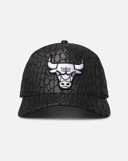 New Era Chicago Bulls 'Faux Croc' 9FORTY A-Frame Snapback Black