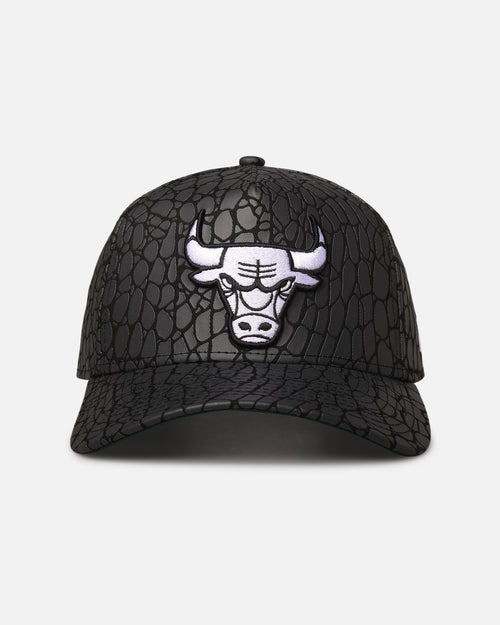 New Era Chicago Bulls 'Faux Croc' 9FORTY A-Frame Snapback Black