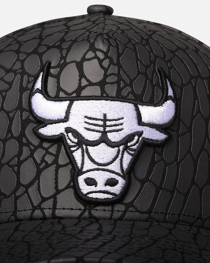 New Era Chicago Bulls 'Faux Croc' 9FORTY A-Frame Snapback Black