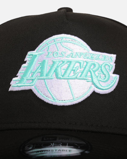 New Era Los Angeles Lakers 'Black Aqua' 9FORTY A-Frame Snapback Black/Aqua