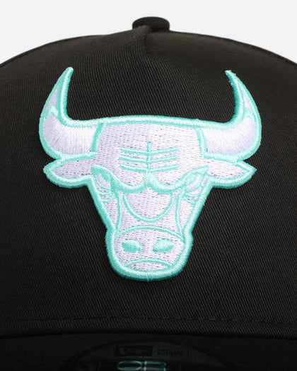 New Era Chicago Bulls 'Black Aqua' 9FORTY A-Frame Snapback Black/Aqua