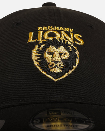 New Era Brisbane Lions 'AFL Black & Gold' 9TWENTY Strapback Black/Gold