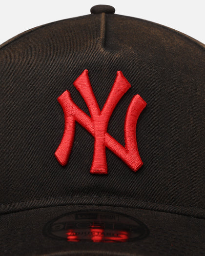 New Era New York Yankees 'Sunbleached' 9FORTY A-Frame Snapback Washed Black