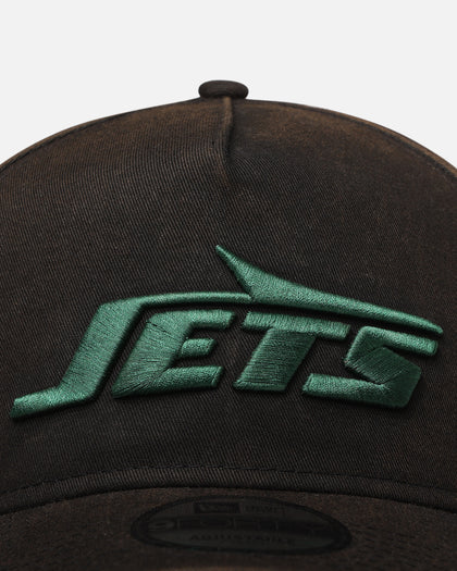 New Era New York Jets 'Sunbleached' 9FORTY A-Frame Snapback Washed Black