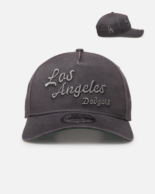New Era Los Angeles Dodgers 'Graphite Script' 9FORTY A-Frame Snapback Washed Graphite