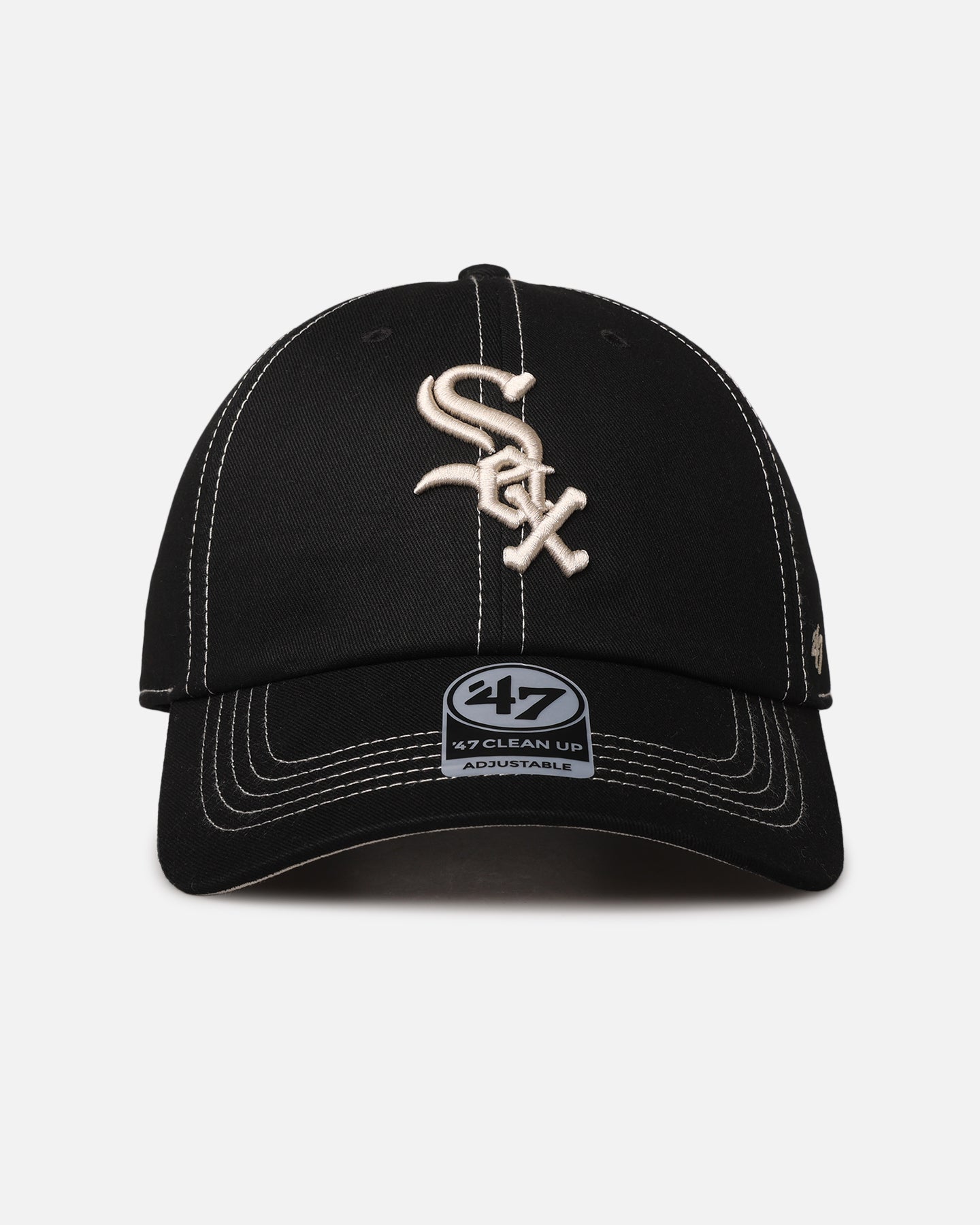 47 Brand Chicago White Sox 'Contrast Stitch' 47 Clean Up Strapback