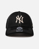47 Brand New York Yankees 'Contrast Stitch' 47 Clean Up Strapback Black/Bone