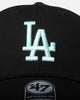 47 Brand Los Angeles Dodgers 47 Clean Up Strapback Black/Turquoise