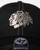 47 Brand Chicago Blackhawks 'Contrast Stitch' 47 Clean Up Strapback Black/Bone