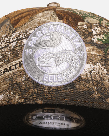 New Era Parramatta Eels 'NRL Real Tree' 9FORTY A-Frame Snapback Real Tree Camo