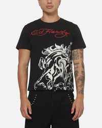 Ed Hardy Stallion T-Shirt Black