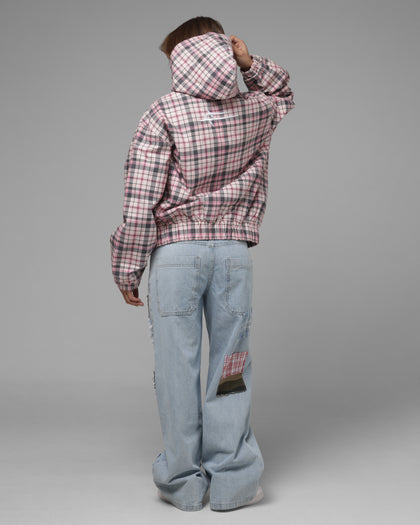 Loiter Racer Work Jacket Pink Plaid