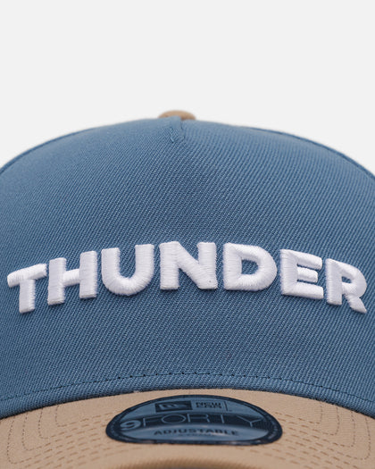 New Era Oklahoma City Thunder 'Easy Breezy' 9FORTY A-Frame Snapback Blue/Tan
