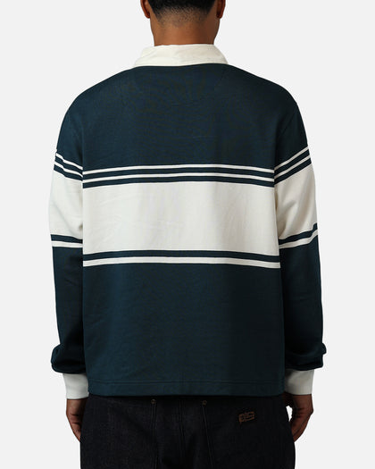 Carre Varsity Long Sleeve Polo Shirt Vintage Navy