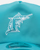 New Era Miami Marlins 'Batting Practice' 9FORTY A-Frame Trucker Snapback Official Team Color