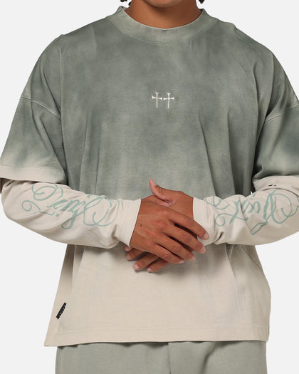 Saint Morta Divine Regiment Long Sleeve T-Shirt Green/Off White