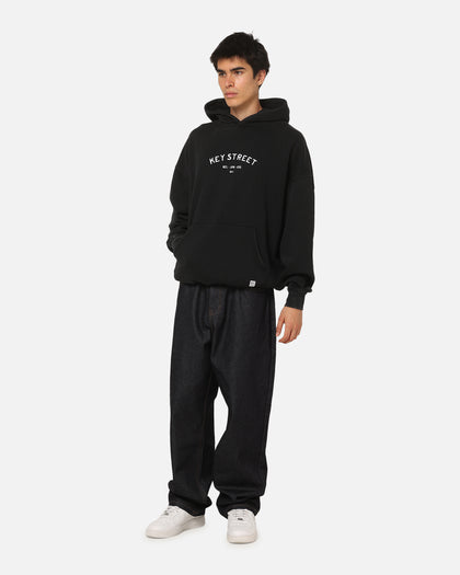 Key Street Low Standards Hoodie Black Acidwash