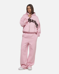 Ed Hardy Women's Distressed Trackpants Pink