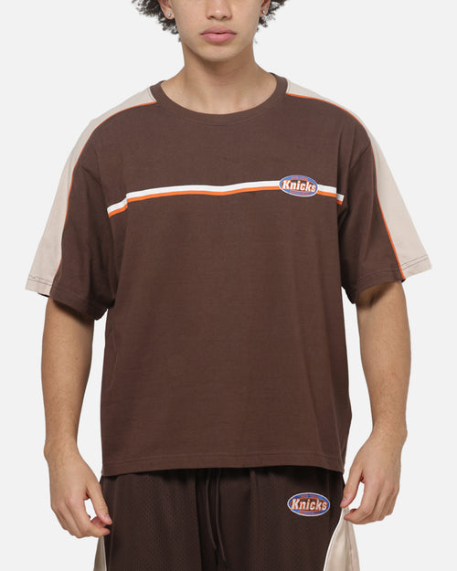 Mitchell & Ness New York Knicks Y2K Cropped T-Shirt Seal Brown