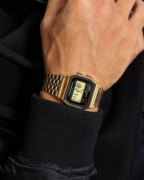 Casio A159WGEA-1DF Watch Gold/Black