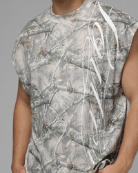 Loiter Script Muscle T-Shirt Hunter Camo