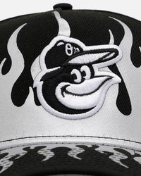 New Era Baltimore Orioles 'Metallic Flames' 9FORTY A-Frame Snapback Black/Silver