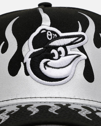 New Era Baltimore Orioles 'Metallic Flames' 9FORTY A-Frame Snapback Black/Silver
