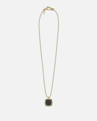 Guess Mainline Back To Black Octagon Necklace Black/Gold